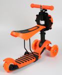 Luxusné detské odrážadlo / kolobežka 2 v 1 s košíkom na všetky dôležité drobnosti oranžové RCskladem