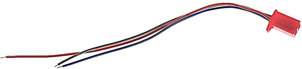 Kabel k regulátoru 4PIN konektor SAMICE - šedo-oranžovo-modrý